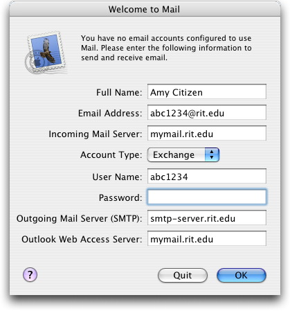 hotmail server settings for iphone